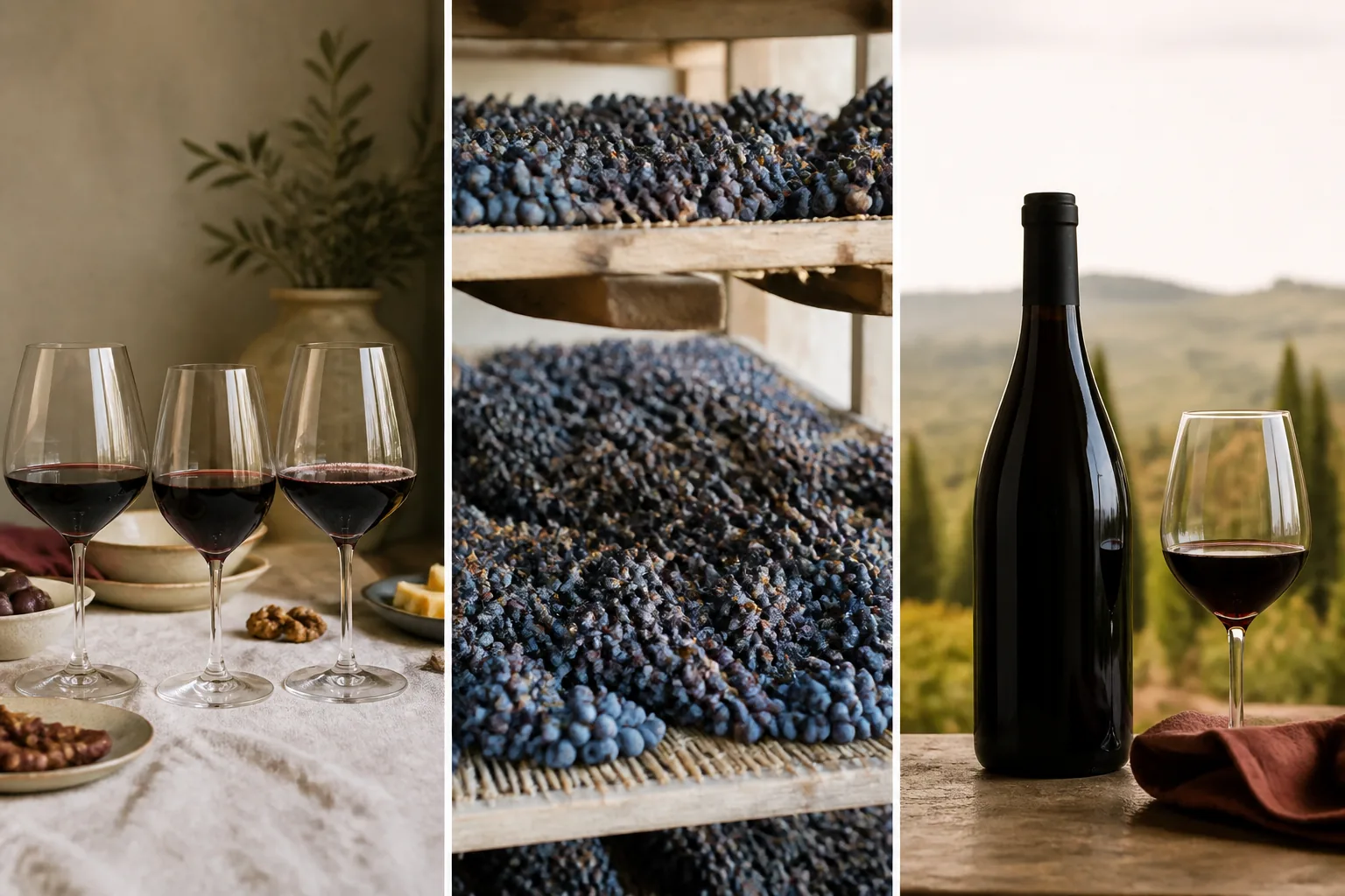 Amarone på tilbud: ansvarlig borddækning med vand og alkoholfrit alternativ