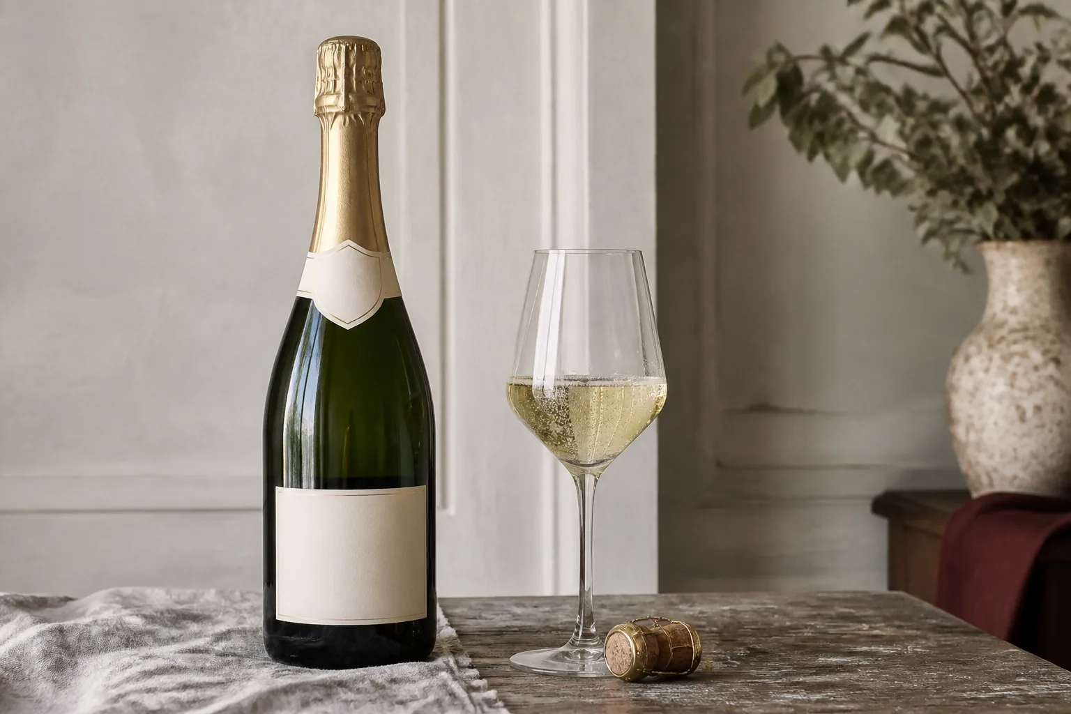 Champagne på tilbud: detaljer der adskiller variant, størrelse og årgang