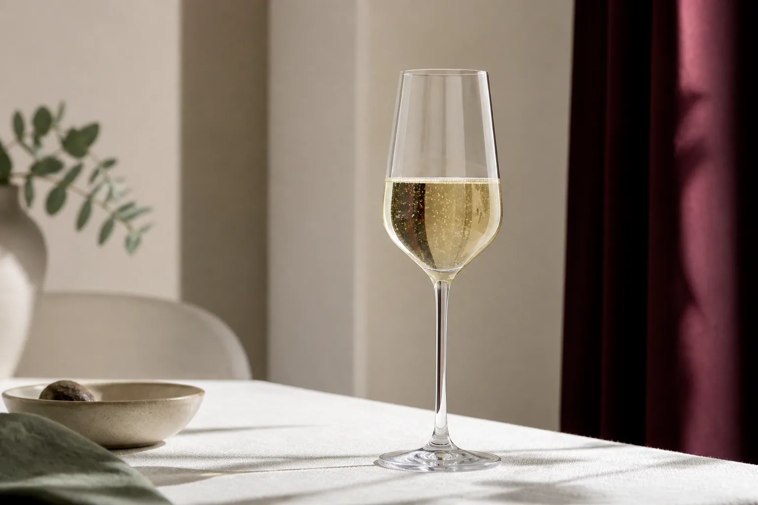 champagneglas: hero product context