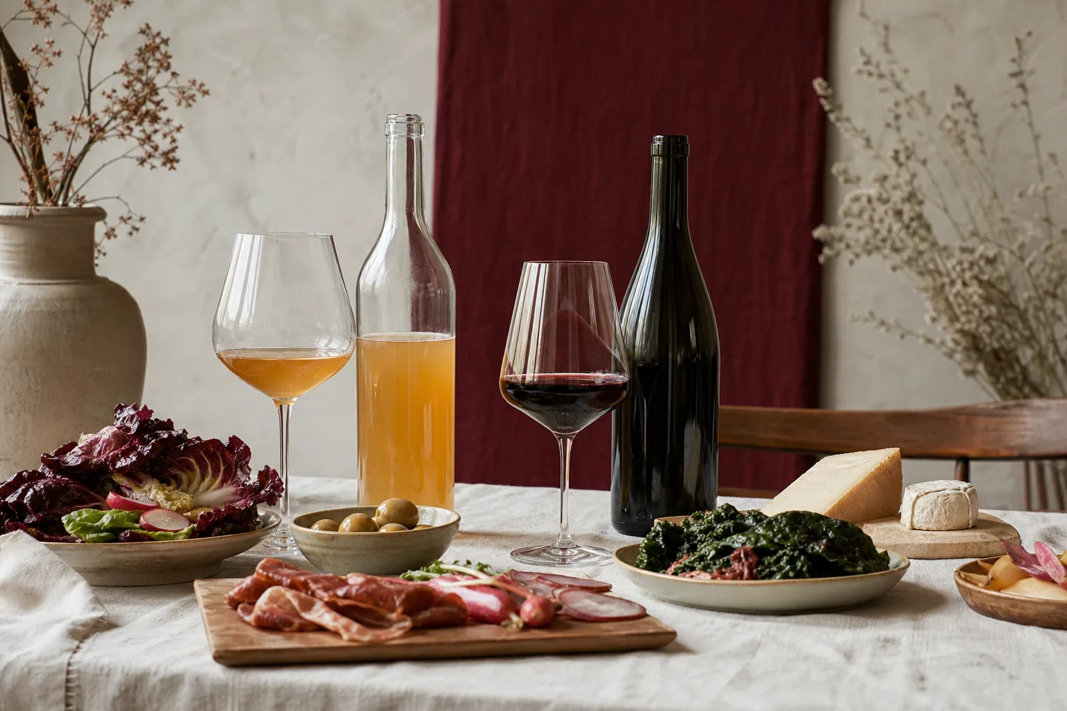 Naturvin: vin og mad sat sammen efter intensitet og struktur