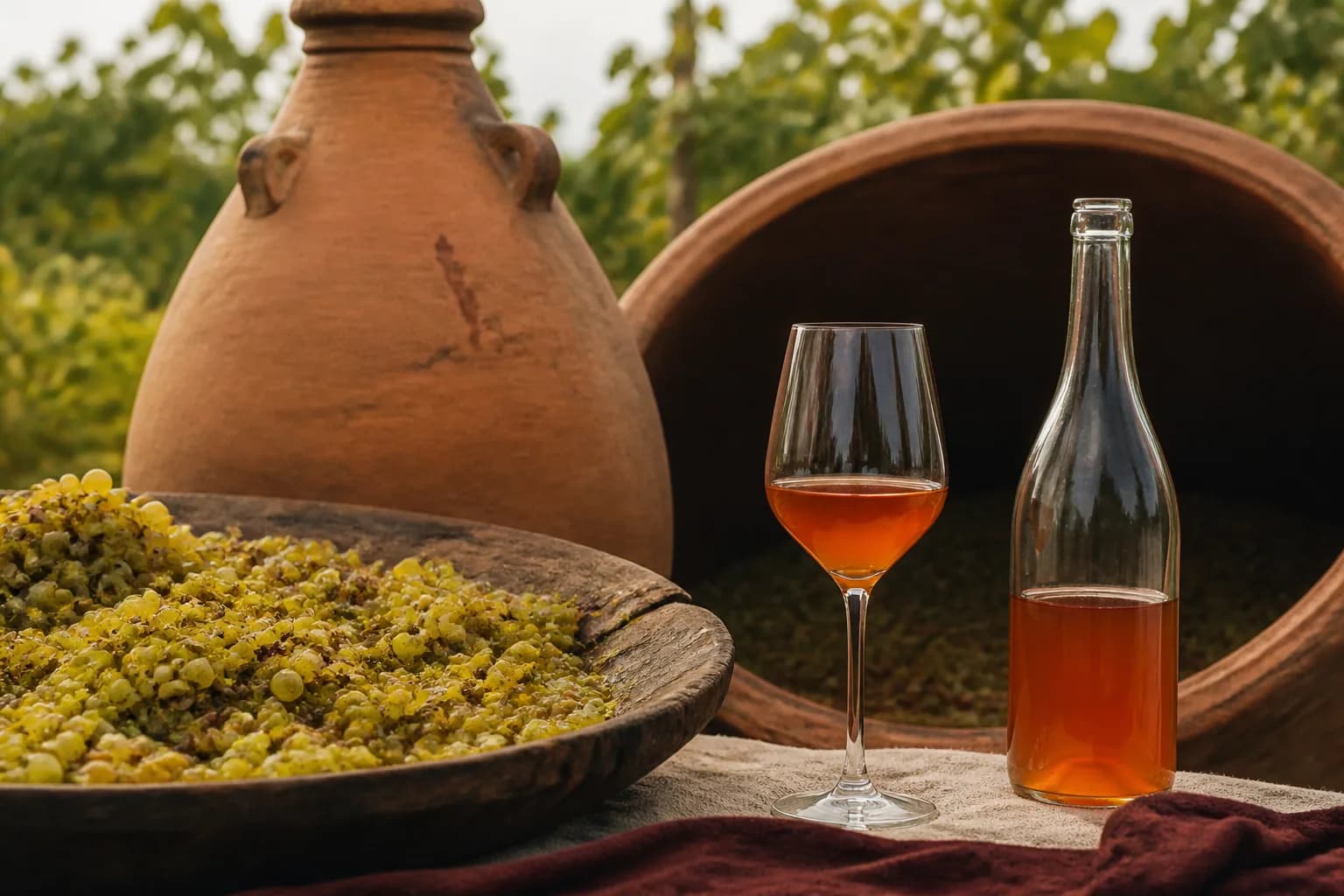 Orangevin: druer og landskab fra vinens oprindelse