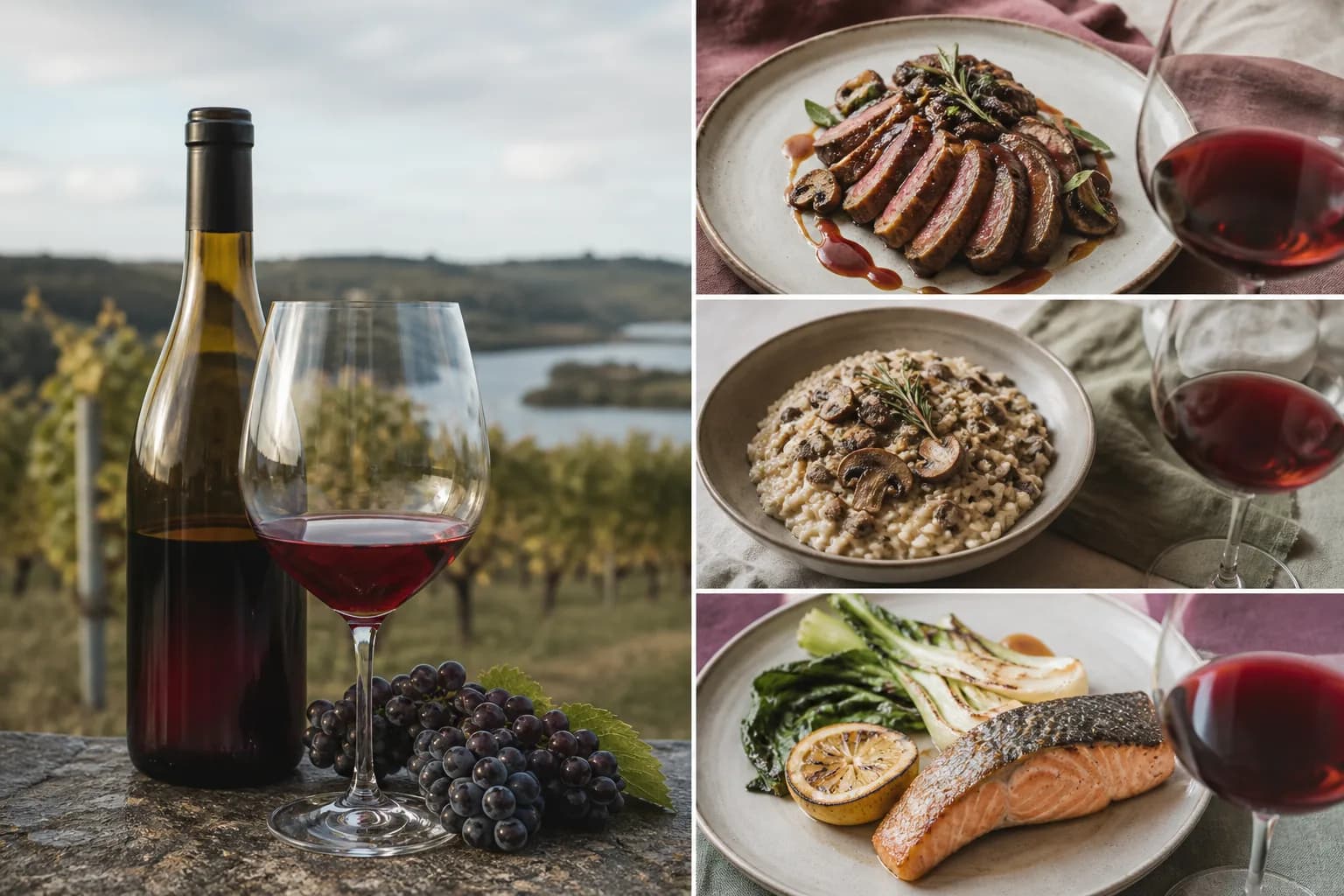 Pinot noir: madmatch bygget på druens typiske struktur