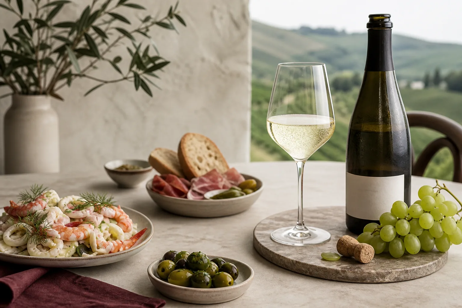 Prosecco: vin og mad sat sammen efter intensitet og struktur
