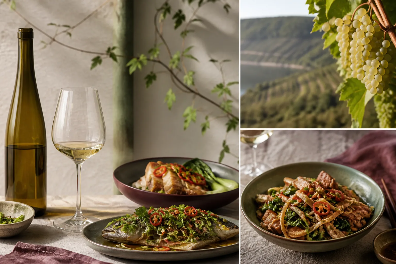 Riesling: madmatch bygget på druens typiske struktur