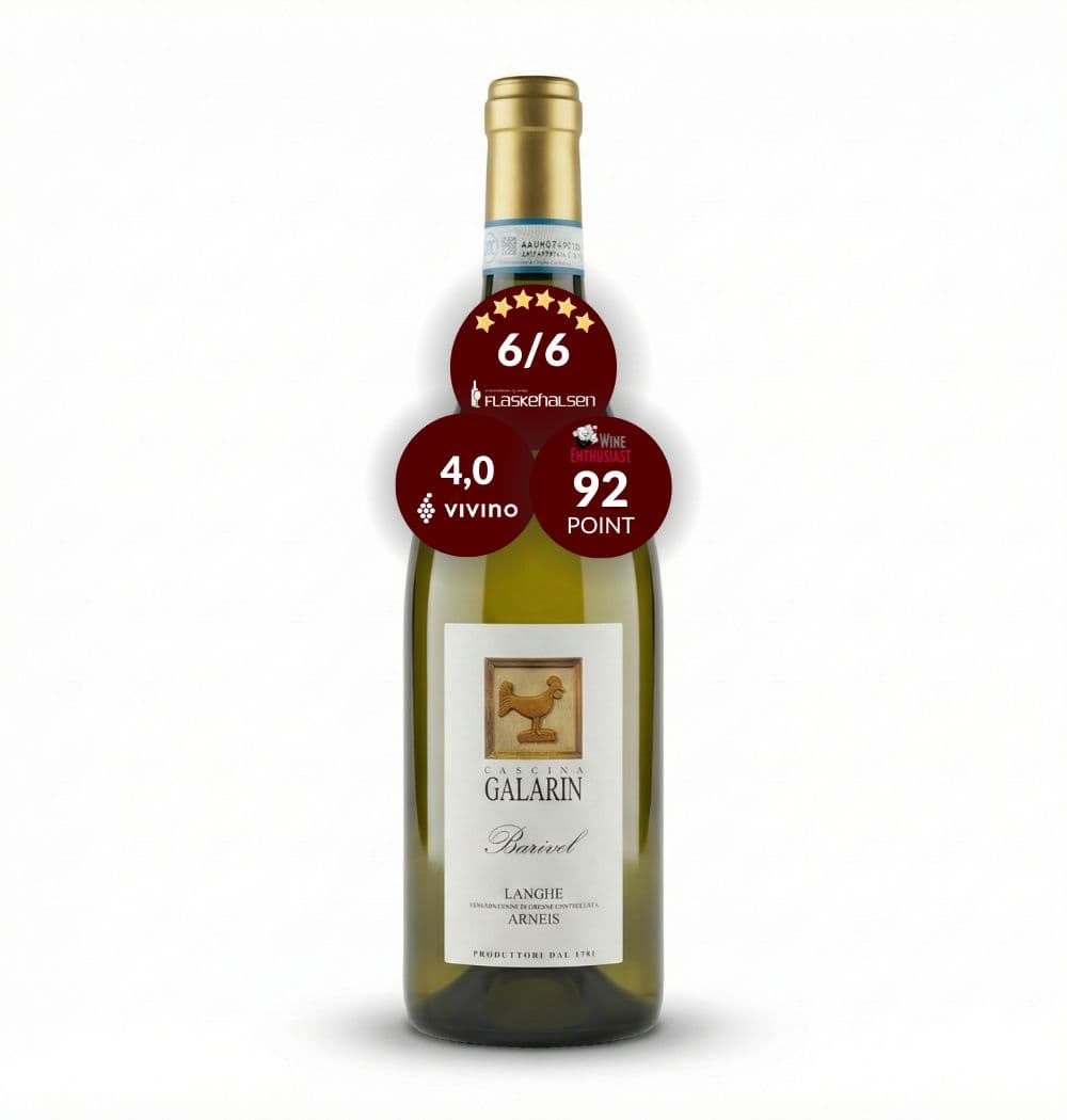 Galarin Langhe Arneis DOC "Barivel" Økologisk, Piemonte Italien, 2025