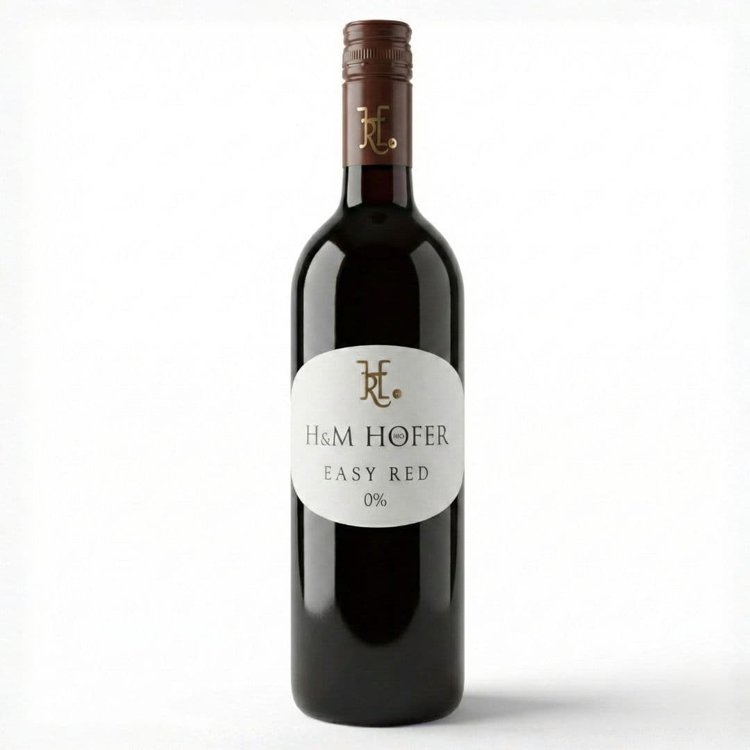 H u M Hofer Easy Red 0% Zweigelt, Biodynamisk alkoholfri rødvin 2023, Auerstal Østrig